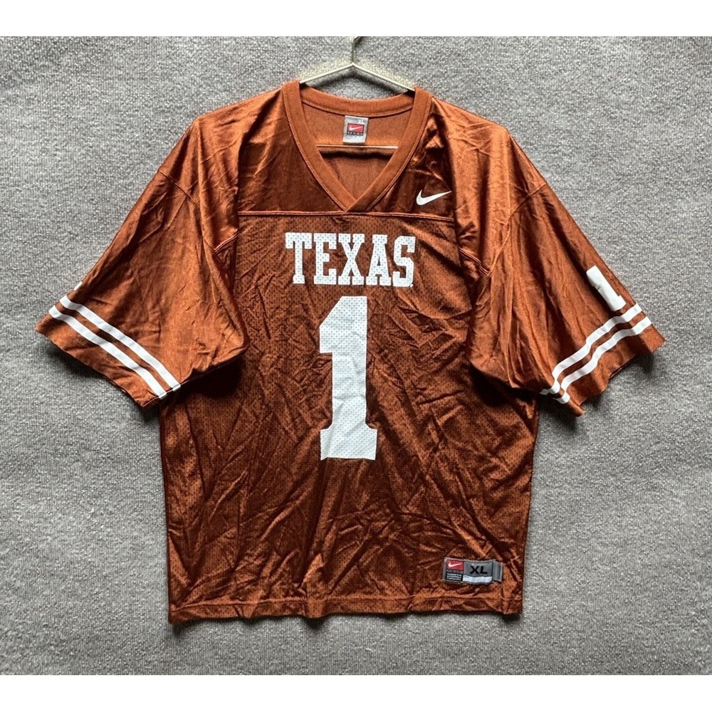 Nike Texas Longhorns SEC Football Jersey Dri-Fit #1 Burnt Orange Mens XL EUC